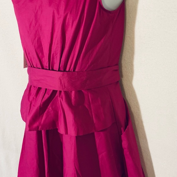 NWT DKNYC Fushcia Dress Size 2 w/ Pleat Detail - Picture 6 of 9